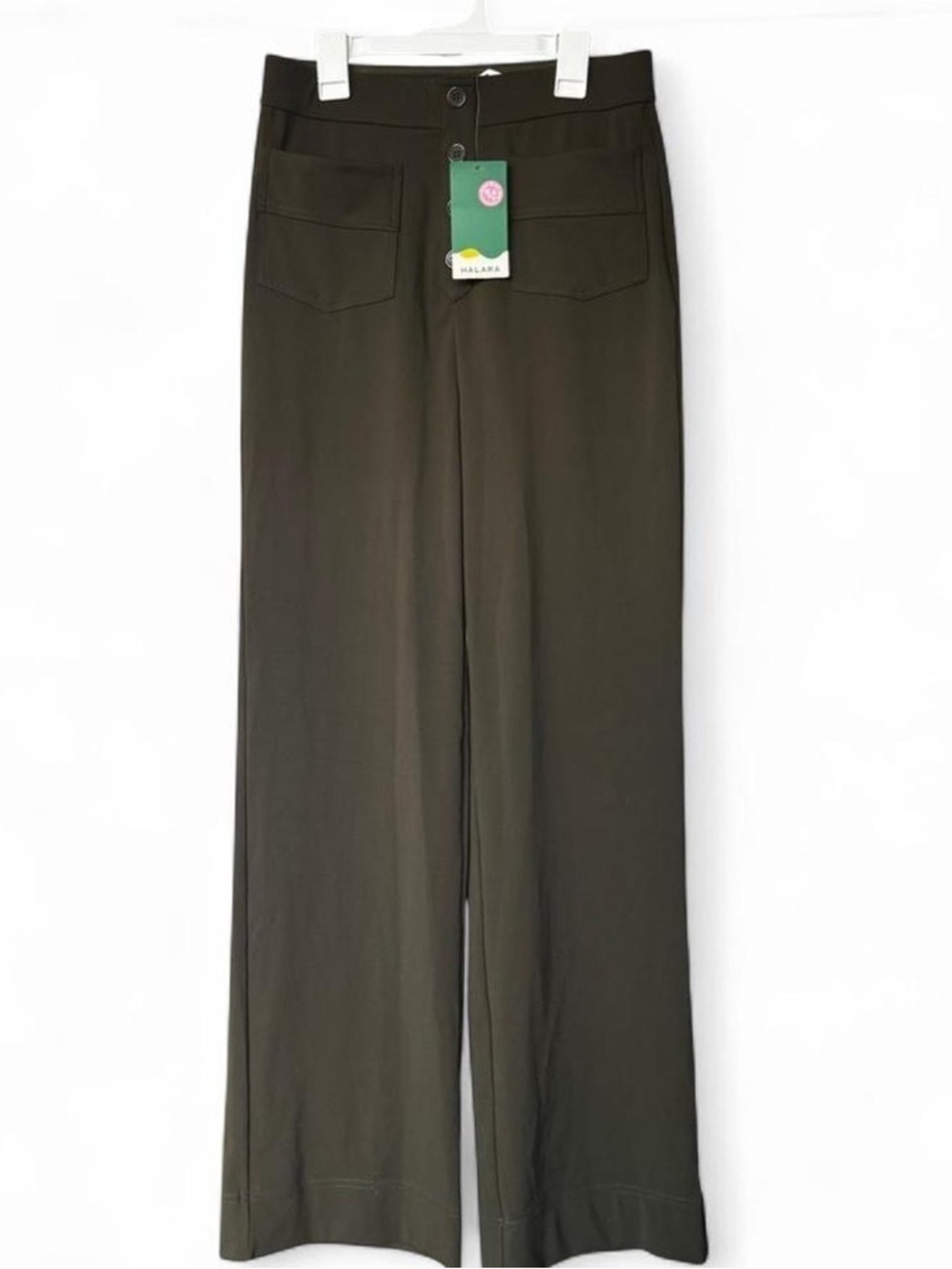 Halara NWT DayStretch High Waisted Straight Leg Casual Pants - Forest Night - M - Picture 9 of 16